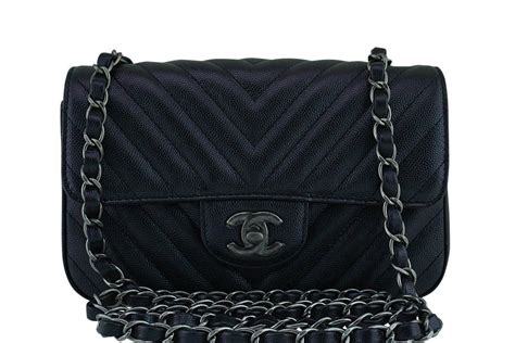 chanel iridescent black caviar